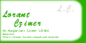 lorant czimer business card