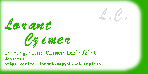 lorant czimer business card